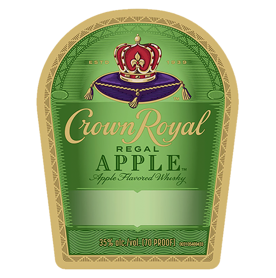 CROWN ROYAL REGAL APPLE NEW BOTTLE LABEL