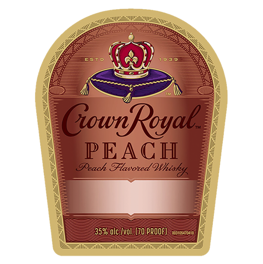 CROWN ROYAL PEACH NEW BOTTLE LABEL
