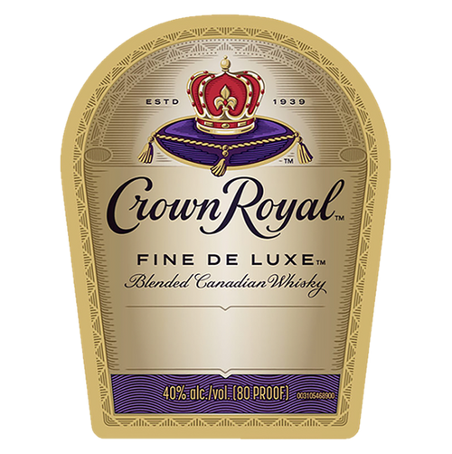 CROWN ROYAL DELUXE NEW BOTTLE LABEL