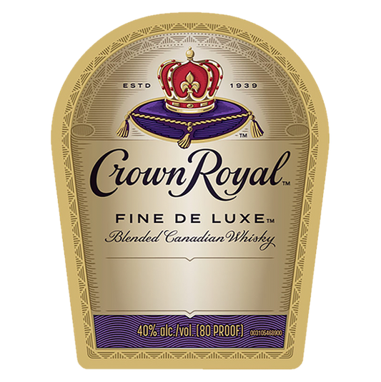 CROWN ROYAL DELUXE NEW BOTTLE LABEL