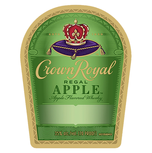 CROWN ROYAL REGAL APPLE NEW BOTTLE LABEL