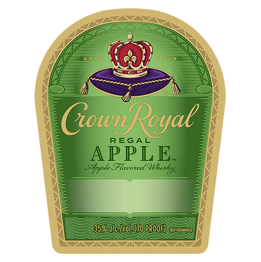 CROWN ROYAL REGAL APPLE NEW BOTTLE LABEL