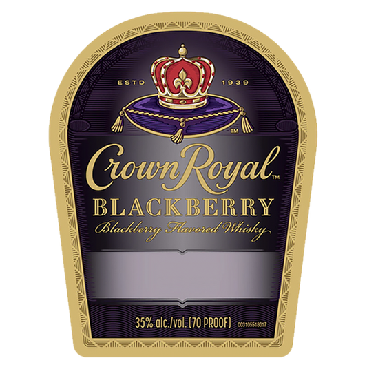 CROWN ROYAL BLACKBERRY NEW BOTTLE LABEL
