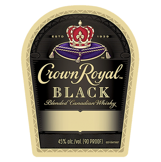 CROWN ROYAL BLACK NEW BOTTLE LABEL