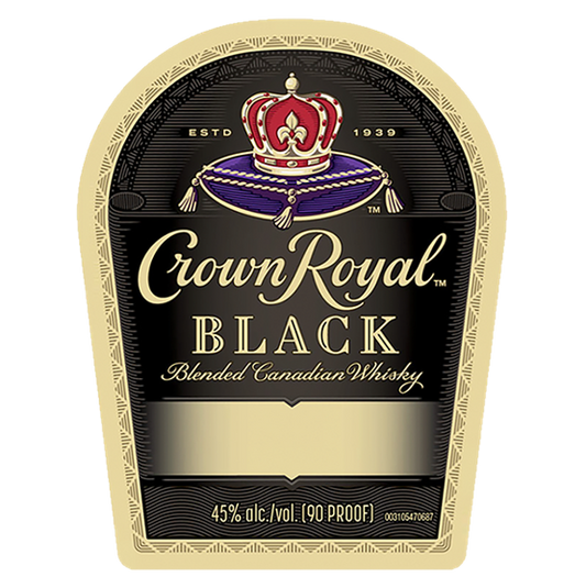 CROWN ROYAL BLACK NEW BOTTLE LABEL