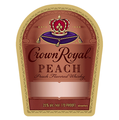 CROWN ROYAL PEACH NEW BOTTLE LABEL