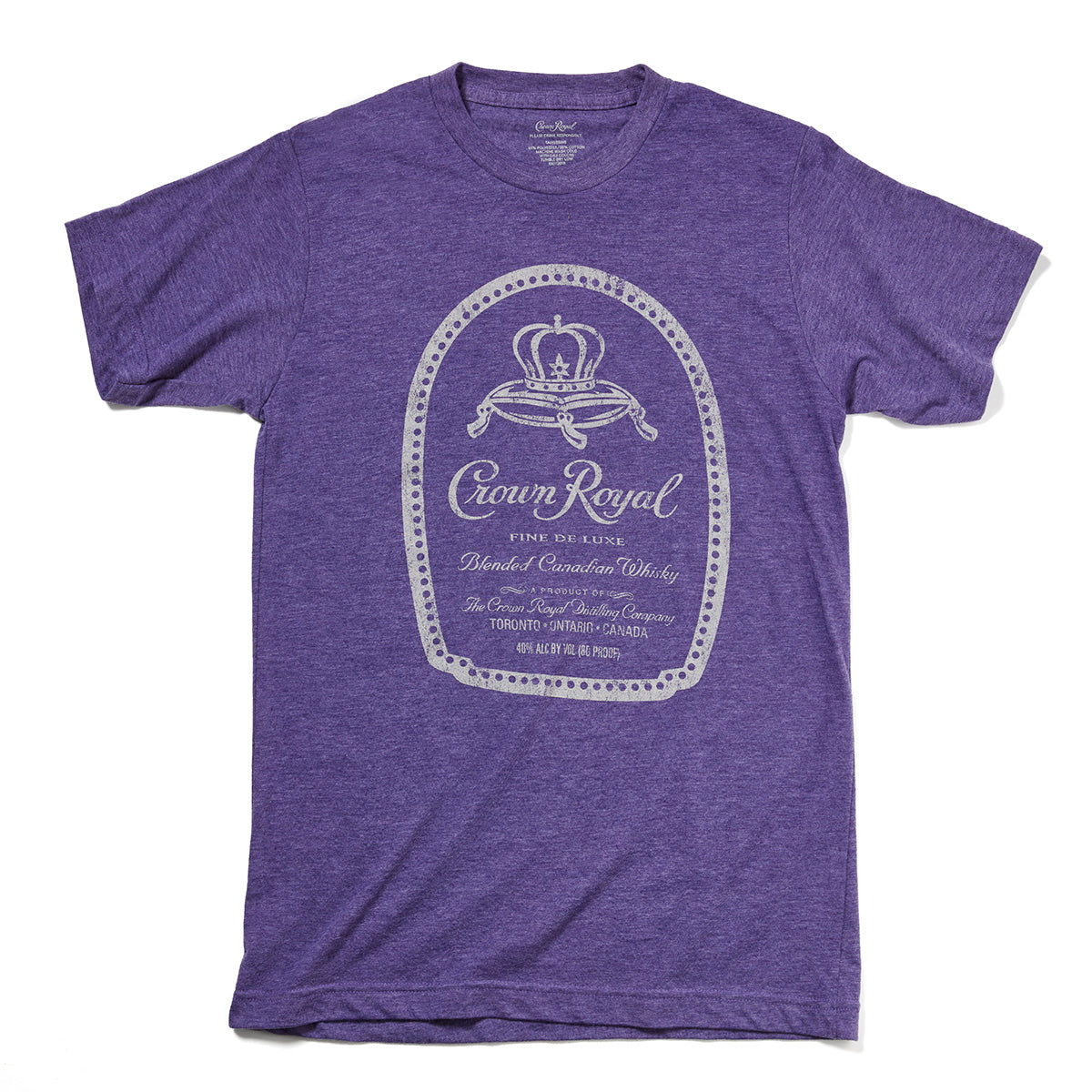 Men's Crown Royal Heather Purple Tee